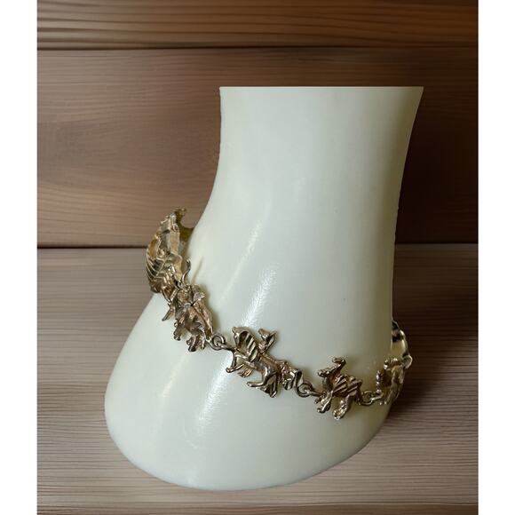 Vintage Sterling Silver Noah’s Ark Link Bracelet. Measures 7 “ - Picture 2 of 4